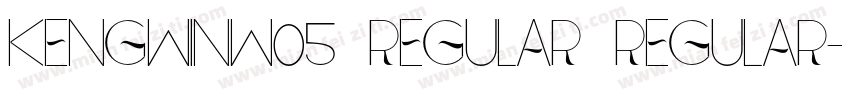 KengwinW05 Regular Regular字体转换